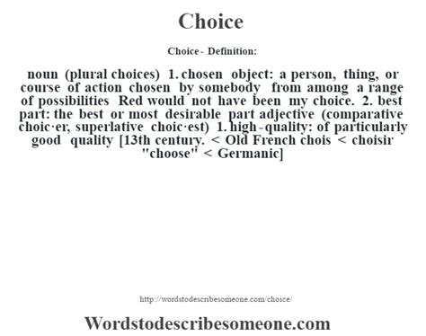 choice meaning.
